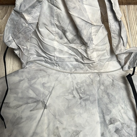 women's M adidas hooded jacket medium full zip windbreaker acid wash - Picture 6 of 6